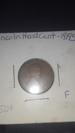 1919s lincoln penny colectible vf condition