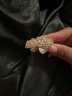 Ultima Cena Double ring gold plated