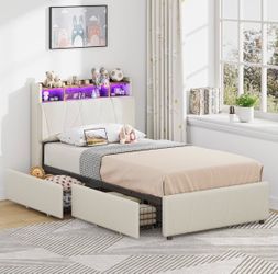 Brand new bed for kids/adults *twin size* LED lights
