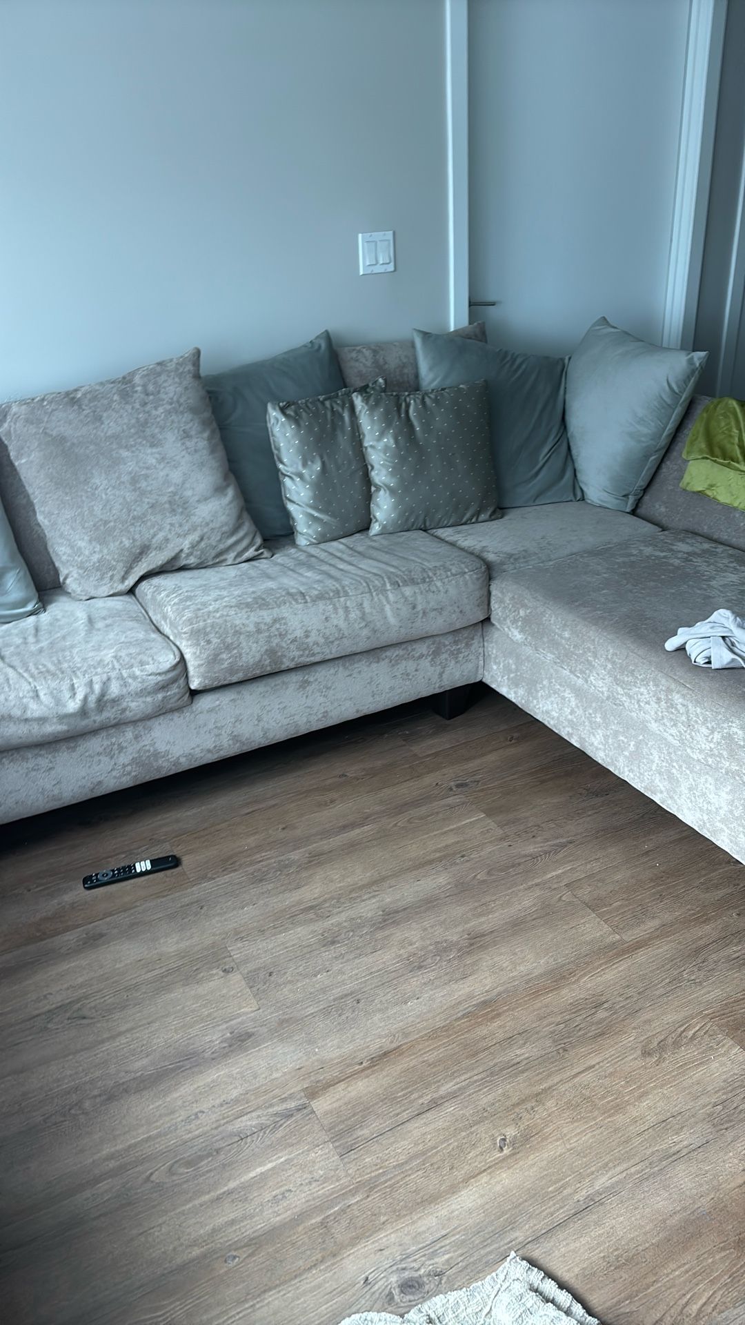 Used Grey Couch. Never Slept On. No Stains. 6 Months Old