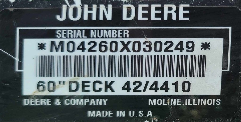 John Deer Mower Deck - Tractor Attachment