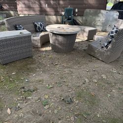 Outdoor Set With Fireplace 
