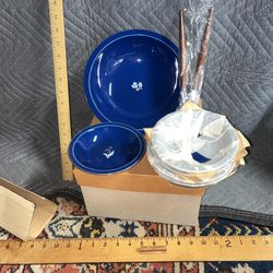 Vintage Japanese Salad Bowls & Server (New/Old Stock)