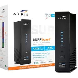 ARRIS (SBG7600AC2) - Cable Modem Router Combo - Fast DOCSIS 3.0 & AC2350 WiFi ,Approved for Comcast Xfinity, Cox, Charter Spectrum & more , Four 1 Gbp