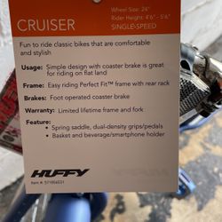 Girls Cruiser 24 Inch Huffy Brand New