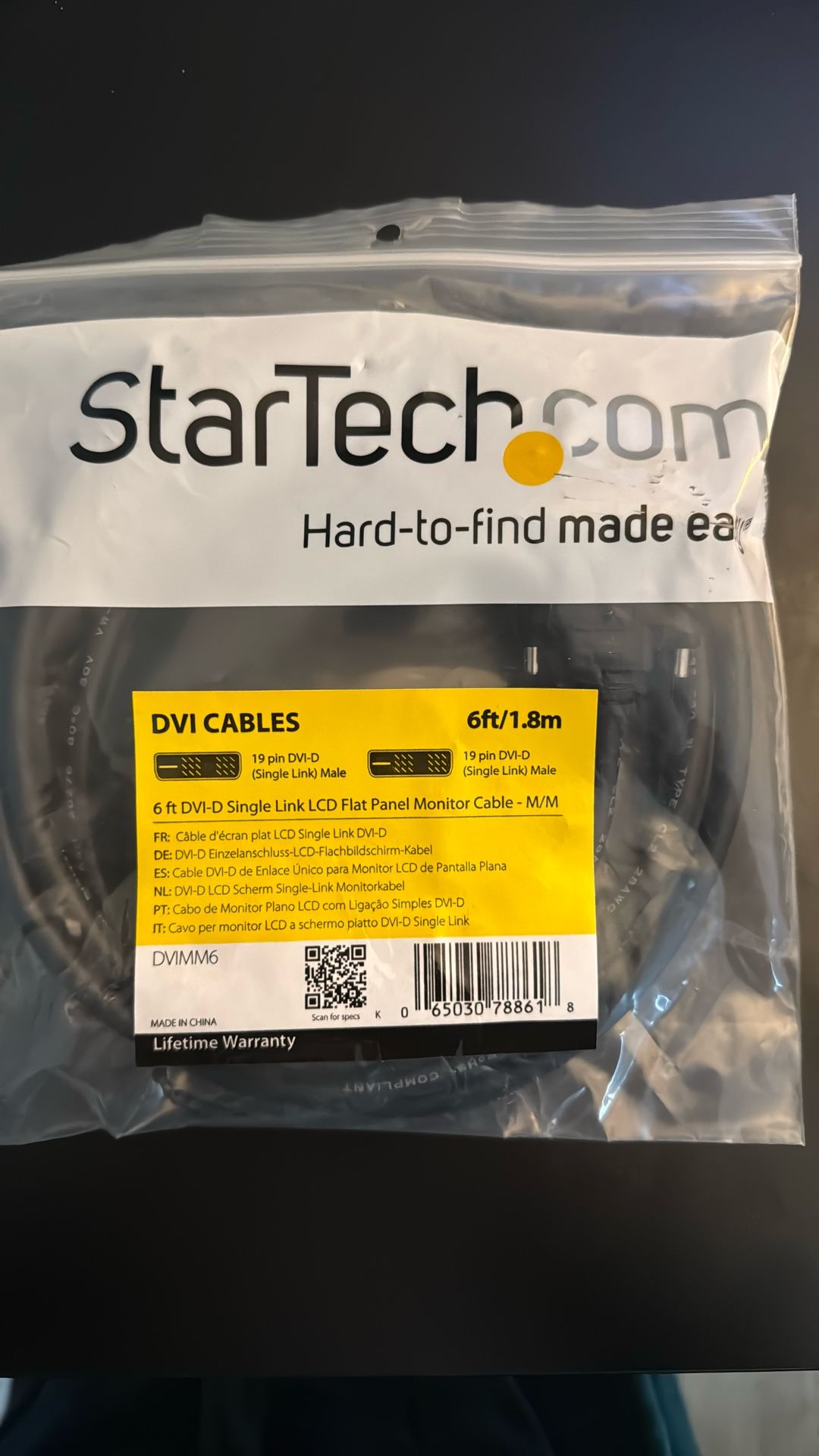 StarTech DVI Cable