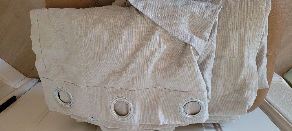 Target Threshold Beige Grommet Curtains Set 2 Piece