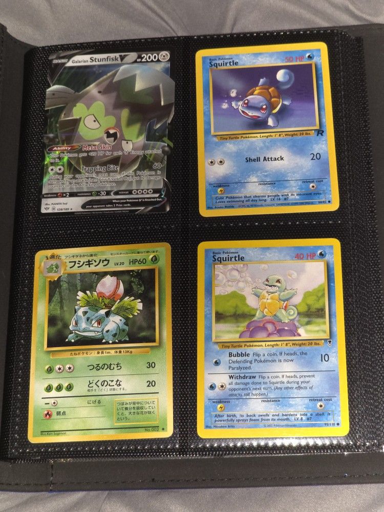 Vintage & Modern Mix Pokémon Binder Collection, Binder Incl. 1(contact info removed) Ex Fossil Eng Jap Holos Base 2 Base Set