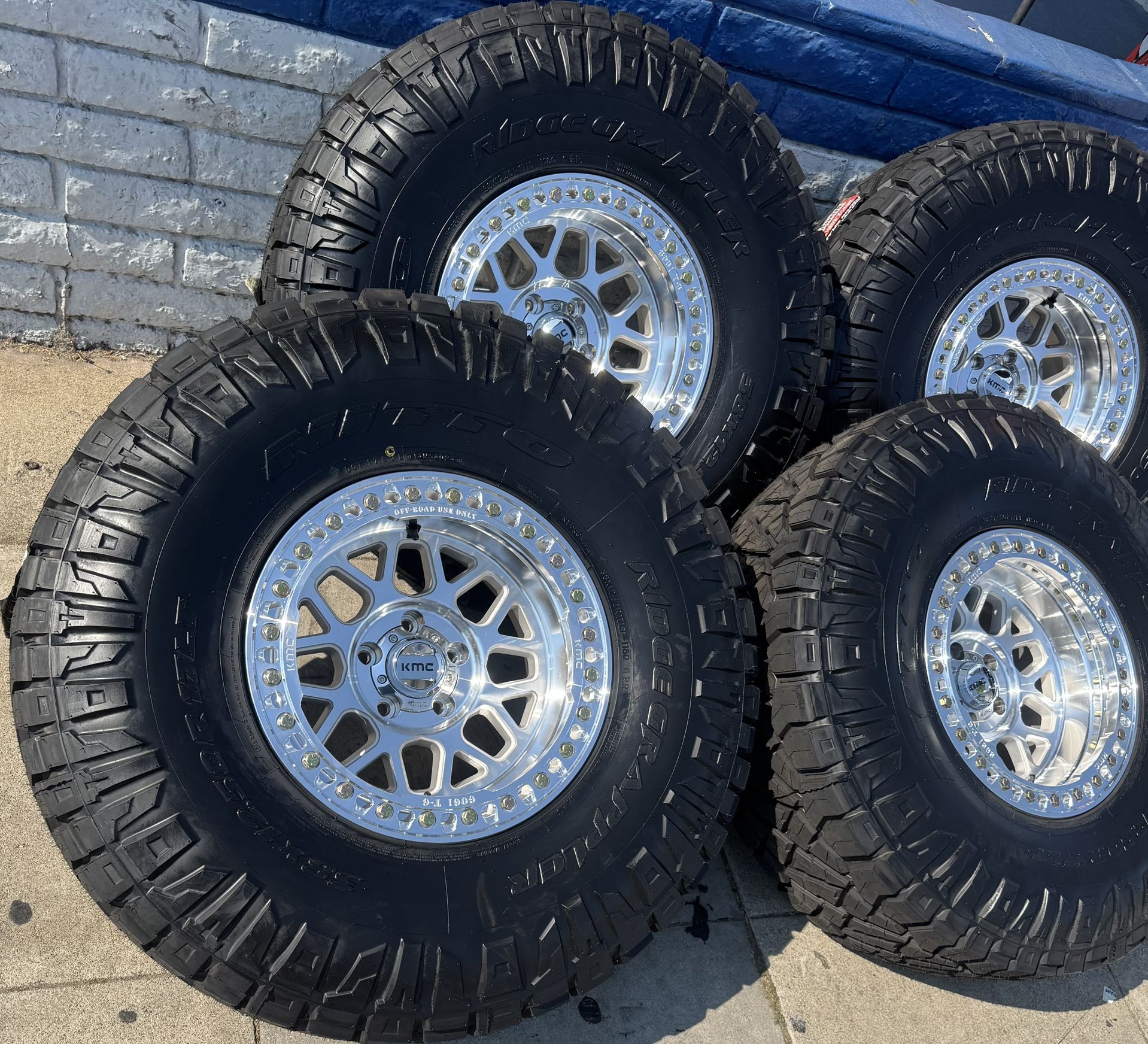 Kmc 235 Grenade Machine Beadlock 17x9 5x5 -38 Offset With Nitto Ridge Grappler 38x12.50R17 Tires🔥🔥