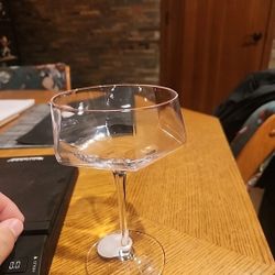 Over And Back Facet Coupe Glass