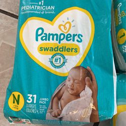 “PAMPERS” brand diapers 3 different sizes  Thumbnail