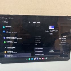 samsung galaxy tab s7 fe 5g sm-t738u 64gb with usb cable