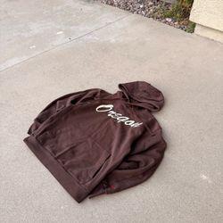 Nike NBA Oregon Portland Trailblazers Script Logo Pullover Hoodie Brown Size Small S