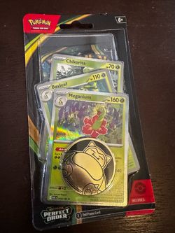 Pokemon Perfect Order Checklane Blister Meganium Promo