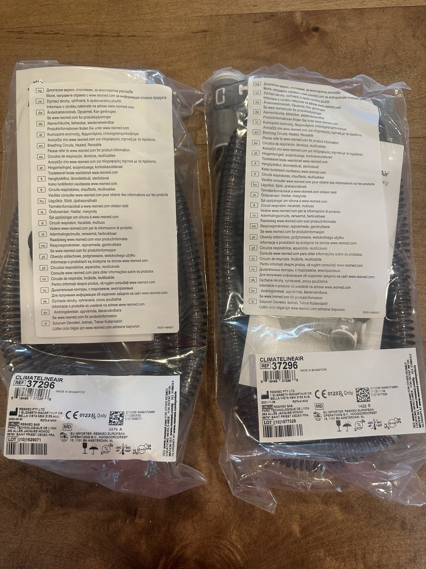 2 Resmed ClimateLineAir Hoses 37296