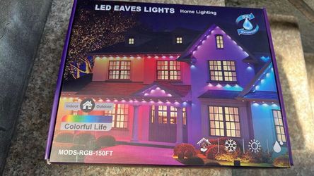 Brand new 150 ft Permanent Outdoor Lights for House, 150ft RGB+I C Smart Outdoor Decor, RGB Eaves Light f