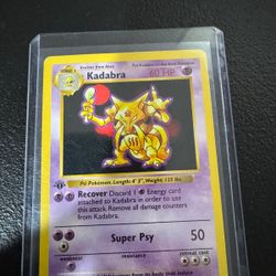 Pokemon Card - Kadabra Base Set (Shadowless) 32/102 Uncommon Ist Edition - NM