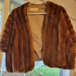 Antique REAL Mink Fur Stole