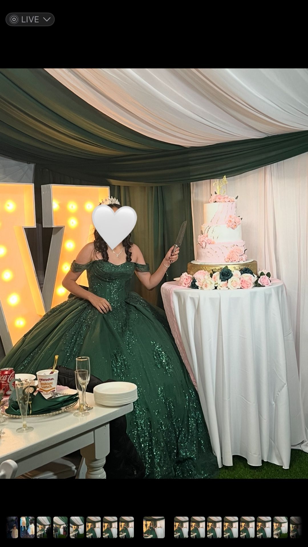 Emerald Green Quinceañera Dress
