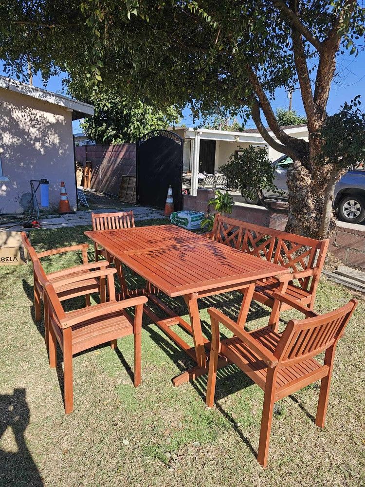 Black Friday SALE Patio Extendable Table Set
