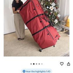 Christmas Tree Storage Bag | Heavy Duty Dolly-Style XXL Rolling Duffle Bag - 12 Foot 