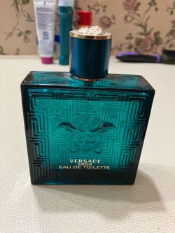 Versace Eros Eau De Toilette Cologne 3.4 oz / 100ml - ~98% Full (Sprayed 2-3x)