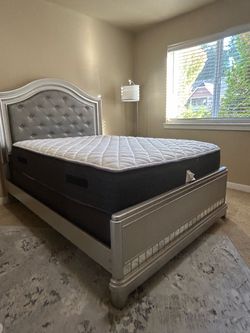 Full size bed and nightstand