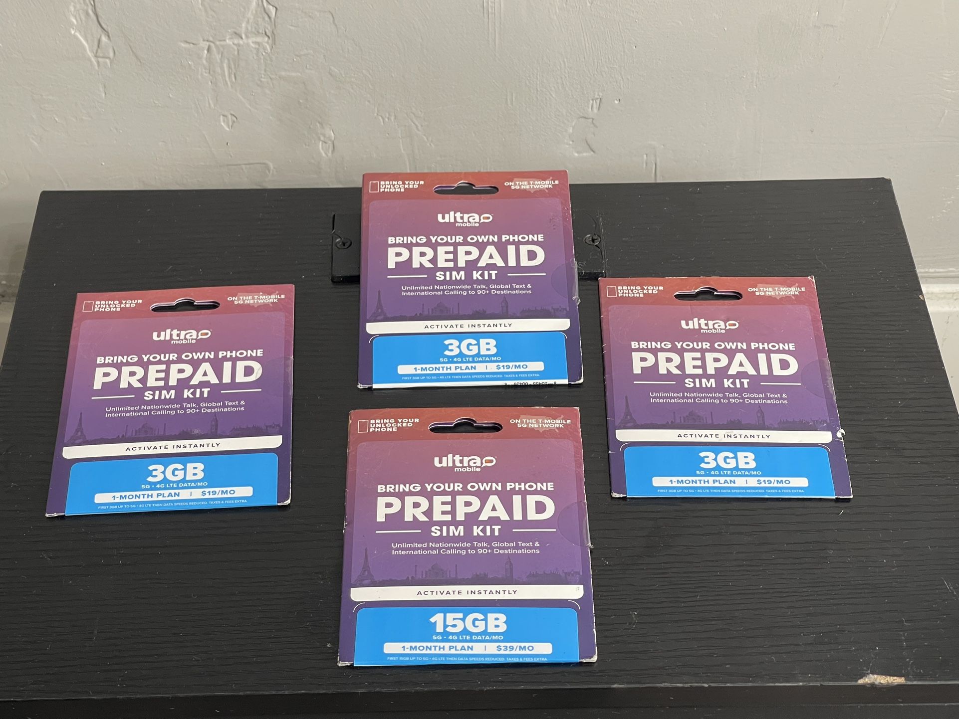 ultra® mobile Prepaid Sim Kit 15GB For 1 Month