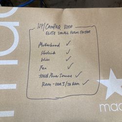 HP 8000 Small Form Factor (Parts See Description)