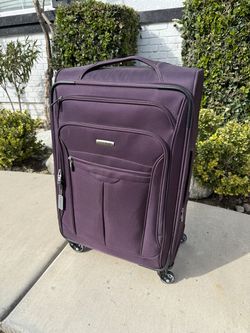 Samsonite purple vintage luggage suitcase roller softside spinner
