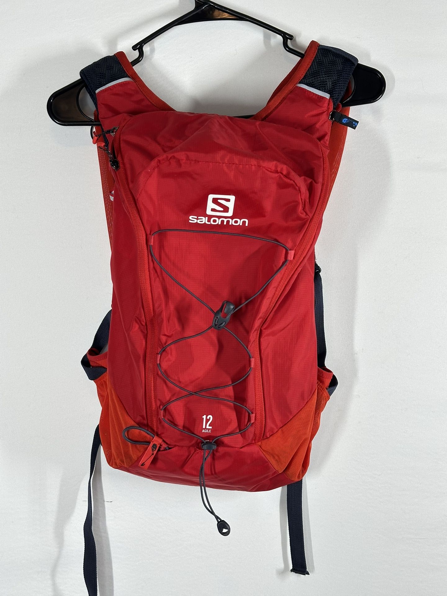 #2673 Salomon Running Backpack Red Agile 12 Trail Hiking