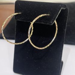 14kt Thin Hoop Earrings 