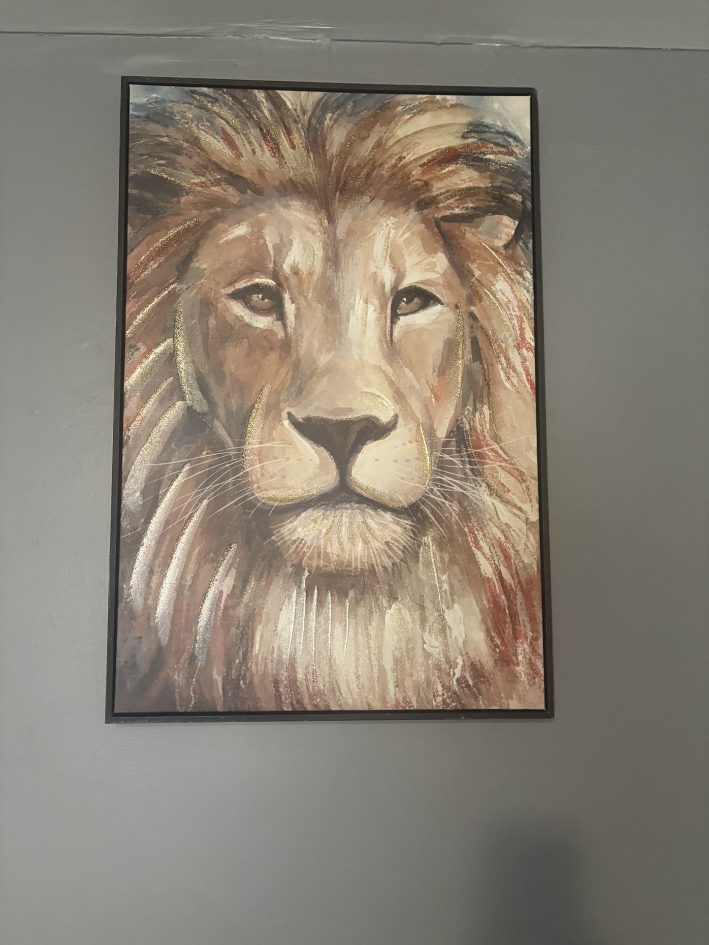 🦁 Lion Wall Art (Framed)