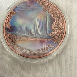 FIVE (5) OZ PUTE COPPER ROUND OF NIAGARA  FALL