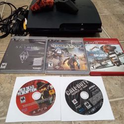 PS3 Slim Cfw Bundle With 2 Remotes Games + Free Store 