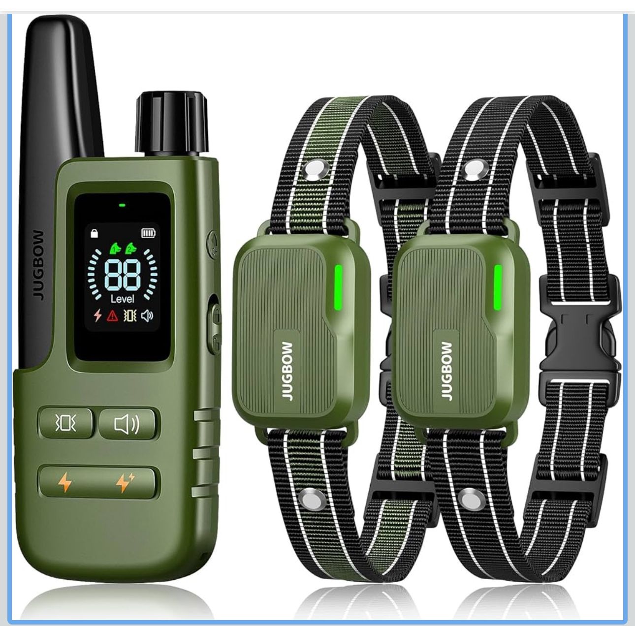 Dog Shock Collar 2 Dogs (10-120Lbs) - 4200FT Dog Training Collar with Remote IPX7 Waterproof Electric Collar with 4 Training Modes, Security Lock, Re