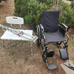 Silla, muletas, silla de baño