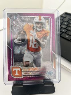 2025 Bowman University Chrome #67 DeSean Bishop 1st Fuchsia Mini-Diamond /225 RC