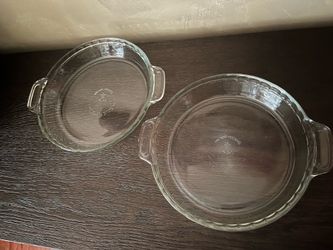 Pair of Anchor Hocking 9.5 “ Deep Pie 🥧 Plates quiche cake 🎂 apex