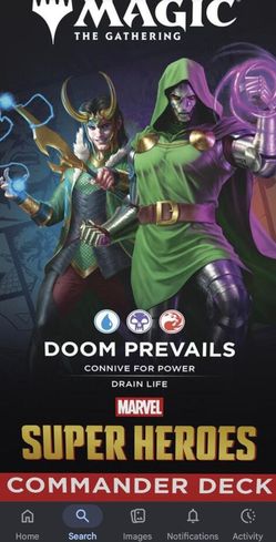 Doom Prevails Commander deck Marvel Magic trading cards