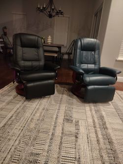 Recliners one blue and one black great condition.