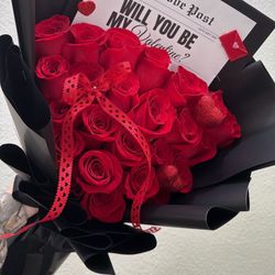 Will You Be My Valentine Rose Bouquet