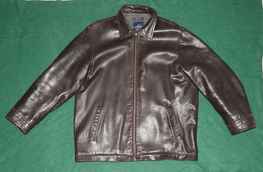 Vintage Men's Nautica Real Leather Jacket