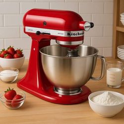 Red KitchenAid Artisan Series 5-Quart Stand Mixer – 325 Watts