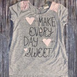 Little Girls Size 6 “Make Every Day Sweet” Tee