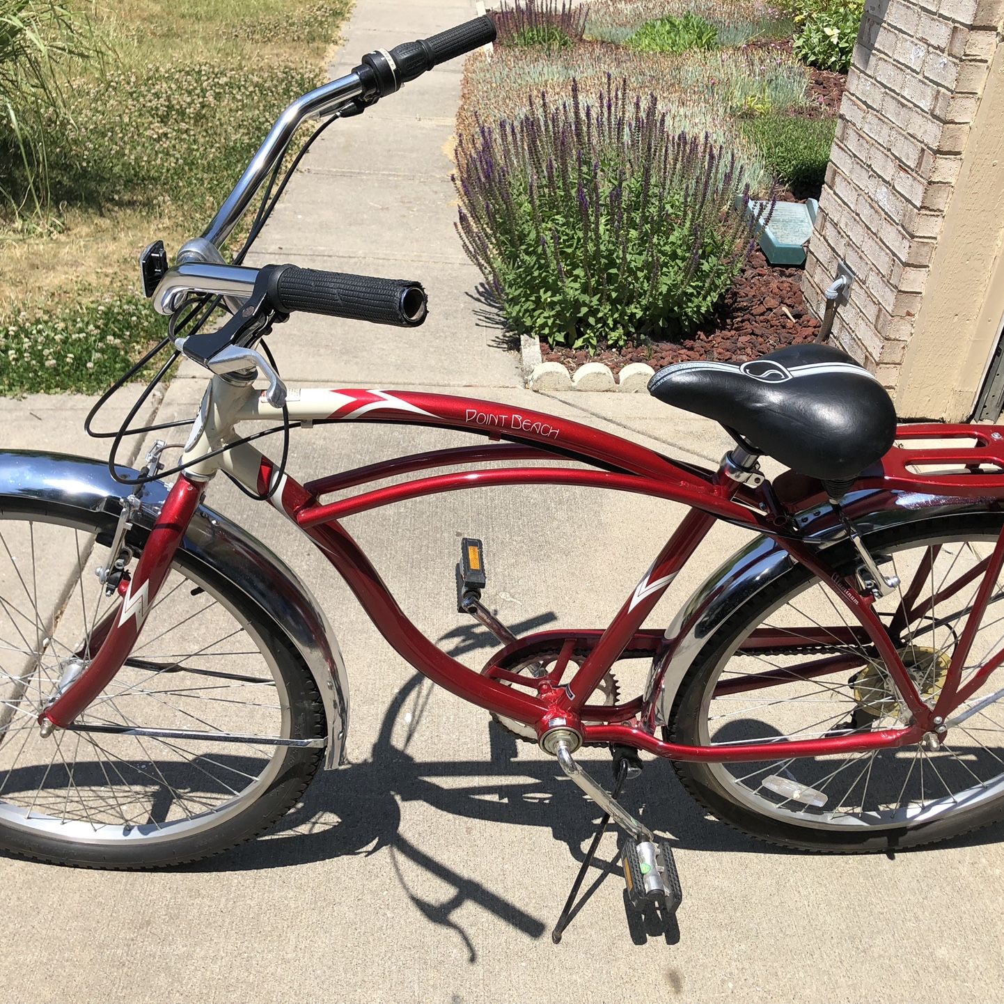 Red Schwinn Point Beach Cruiser Schwinn Point Beach Cruiser For - Main Image