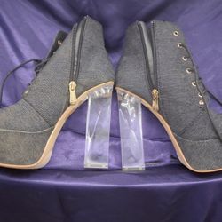 Denim Heels Size Six And A Half More You Buy The More You Save 