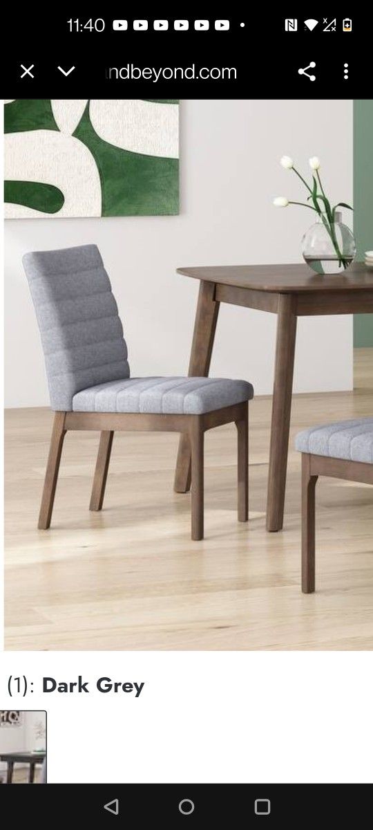 Single Grey Dining Chair 