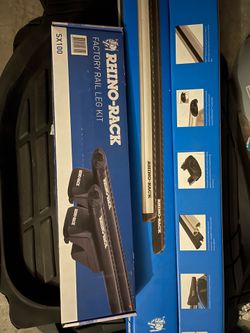rhino rack vortex bar 1375 black 54 inch with sx100 rail leg kit