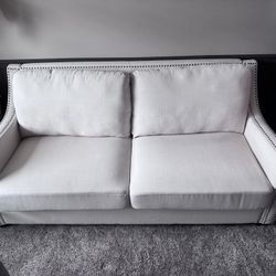 Nice White Beige Cream Sofa Couch Chair Loveseat Excellent Condition Furniture Home Decor